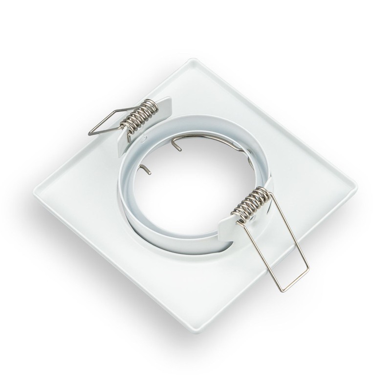 Aro orientable cuadrado blanco GU10 - Extra 1