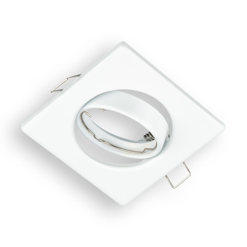 Aro orientable cuadrado blanco GU10 - Extra 2