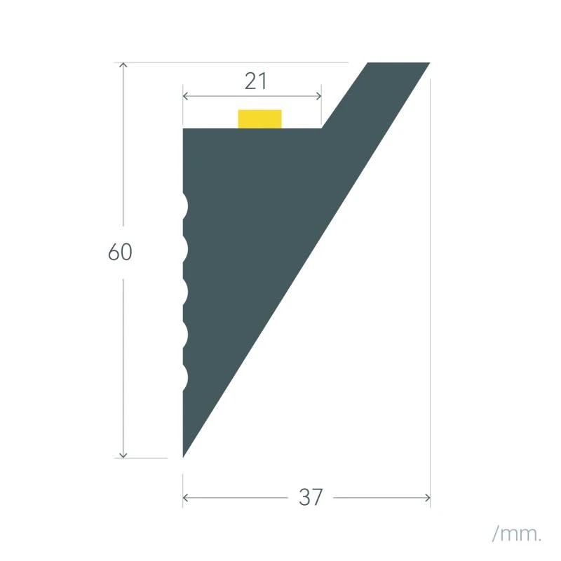 Moldura Cornisa 2m para Tira LED SVARO 60 - Imagen Extra #4