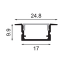 FINOLUX Perfil de aluminio empotrable con alas de 23x8mm 2metros - Extra #2