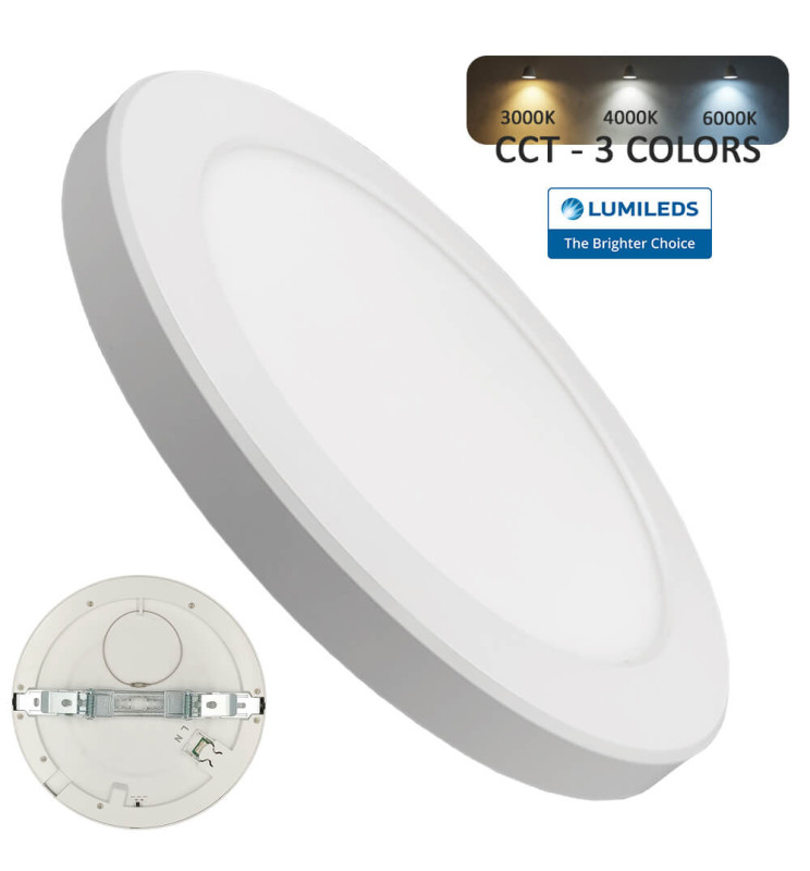 Downlight + Plafon LED - Circular- MOSS BLANCO 18w