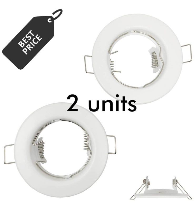 Pack 2 - Aro Redondo para dicroica LED GU10