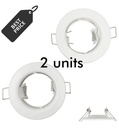 Pack 2 - Aro Redondo para dicroica LED GU10