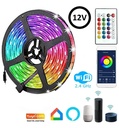 Tira LED 24W 12V SMART WiFi RGB + Control Remoto + CCT Regulable SMD5050