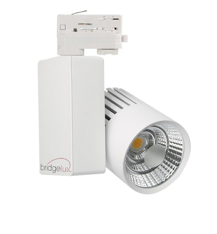 Foco LED 40W GRAZ Blanco Carril TRIFASICO BRIDGELUX Chip CRI +90