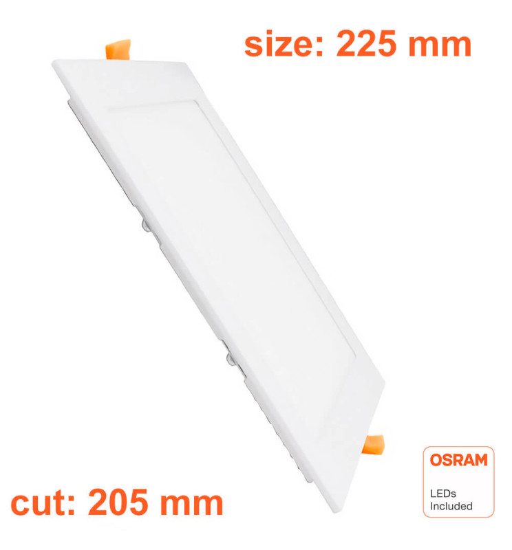 Placa Slim LED Cuadrada 24W - CCT - OSRAM CHIP DURIS E 2835