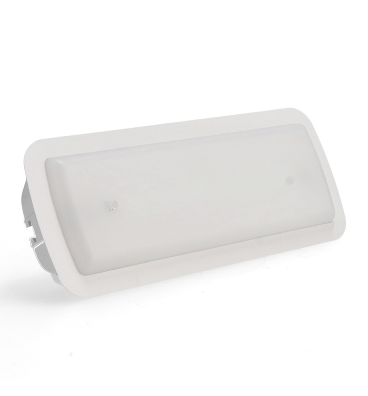 Luz Emergencia LED 400Lm + Kit Techo - Auto Test + Opción Luz permanente - IP20 - 6500K