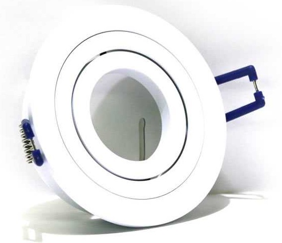 ARO EMPOTRABLE  ALUMINIO REDONDO MR16-GU10 BLANCO