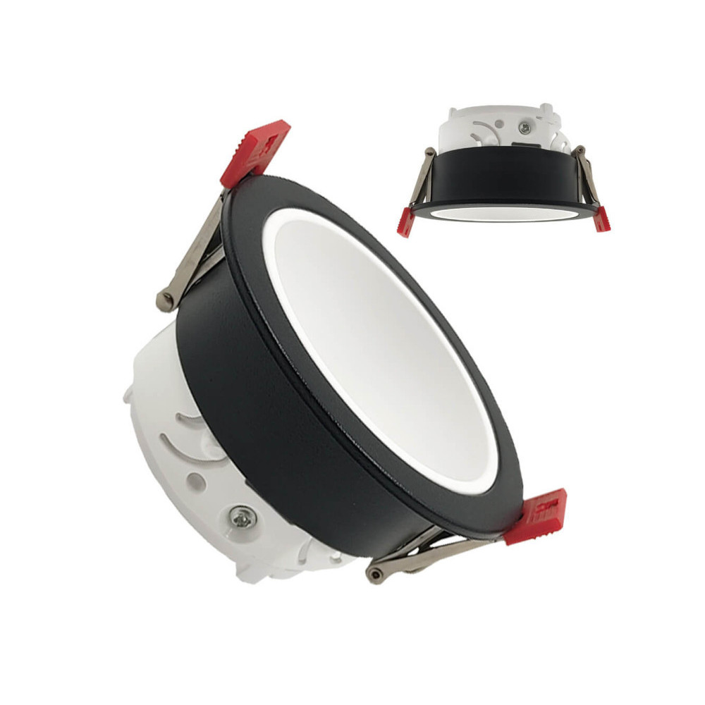 Aro Circular Basculante - Serie Oculus - GU10-MR16 - Exterior negro 