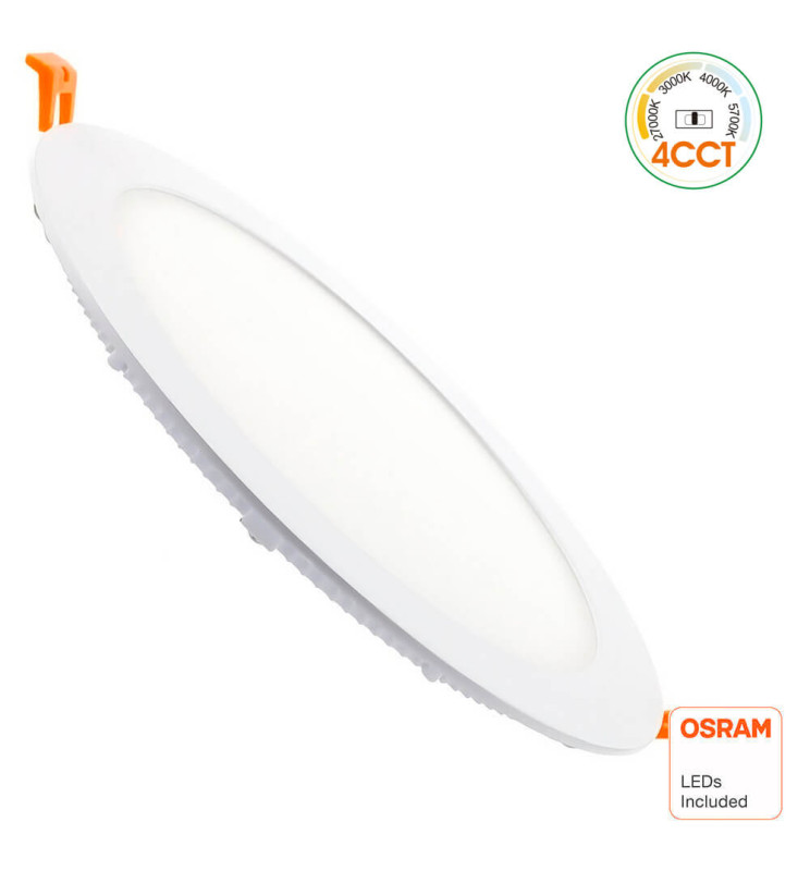 Placa Slim LED Circular 24W - CCT - OSRAM CHIP DURIS E2835