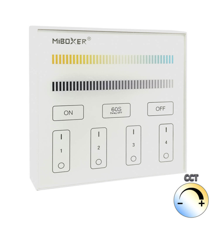 Panel control remoto B2 de Pared - para Luces LED CCT 4 Zonas 