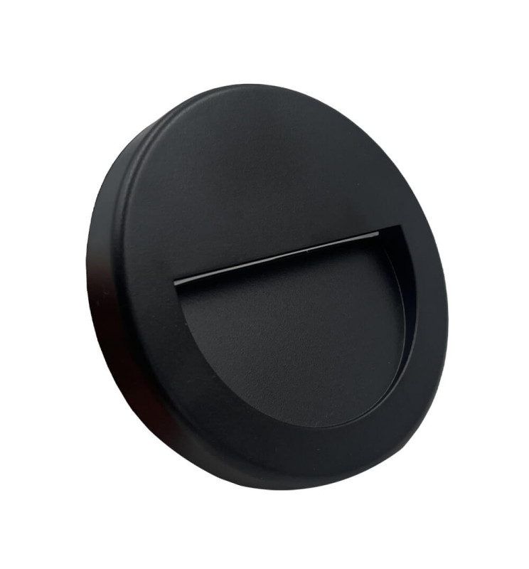Baliza LED Slim 3W - Circular Negro - Superficie - Interior Exterior- IP65