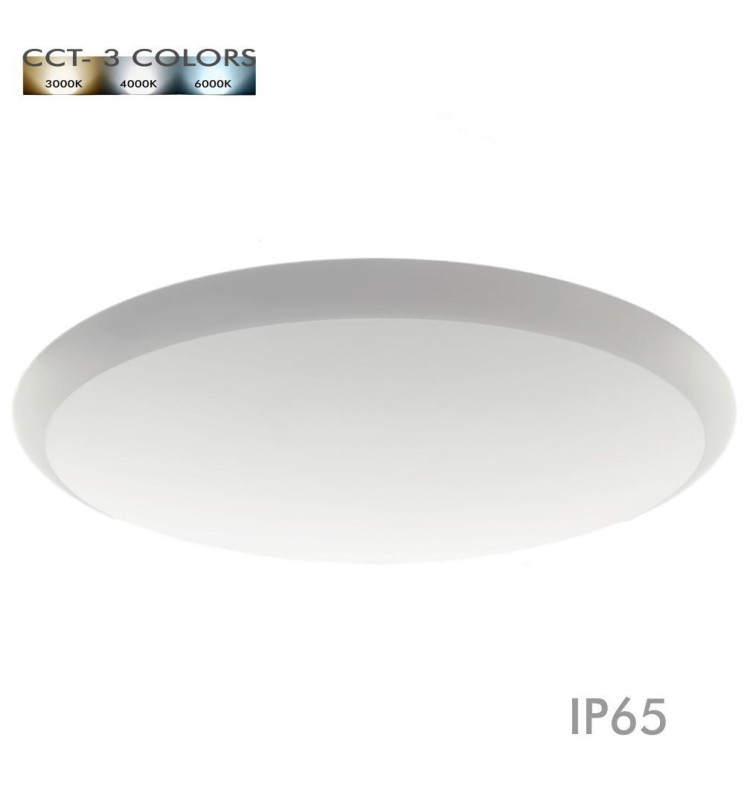 Plafón LED Superficie - IP65 - 20W - 16W - 12W - CCT - Color Seleccionable