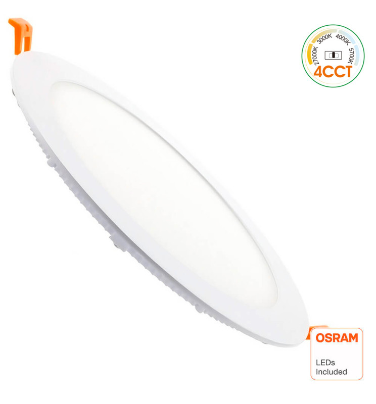 Placa Slim LED Circular 26W - CCT - OSRAM CHIP DURIS E 2835 - Corte 220mm