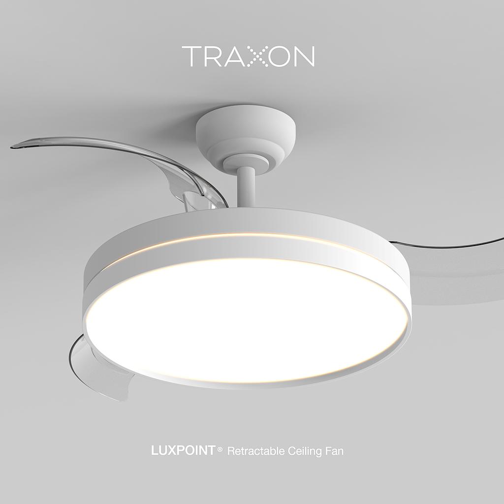 Ventilador de techo con luz led retráctil motor DC