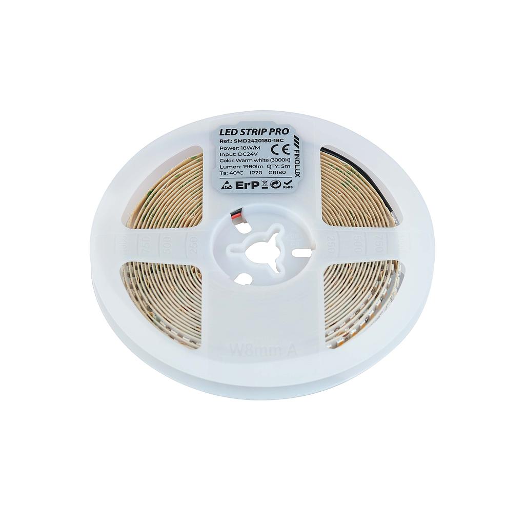 Tiras LED SMD2835 3000K 24V IP20 180Leds/m 5m 1980LM