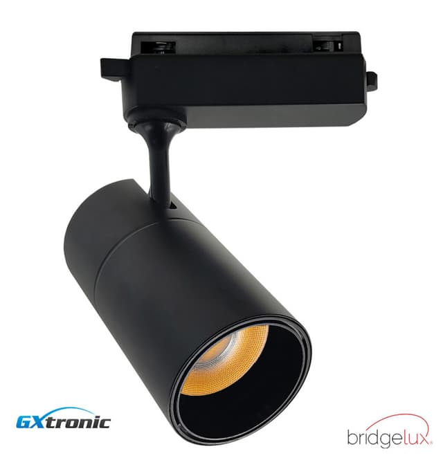 Foco LED 30W PARIS Negro Carril Monofásico | Chip Bridgelux | UGR11 | 24º