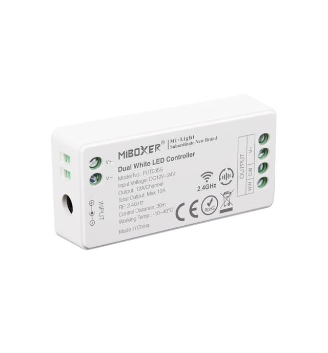 Controladora LED DUAL WHITE - RF - 2,4GHz - 12-24V  push