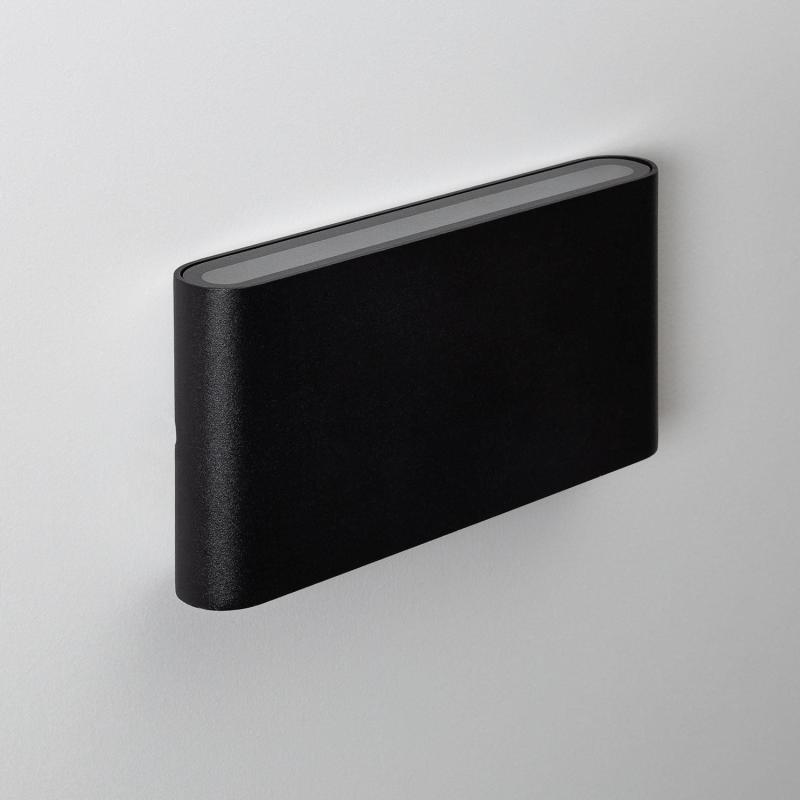 Aplique de Pared Exterior LED 12W Iluminación Doble Cara Rectangular Negro