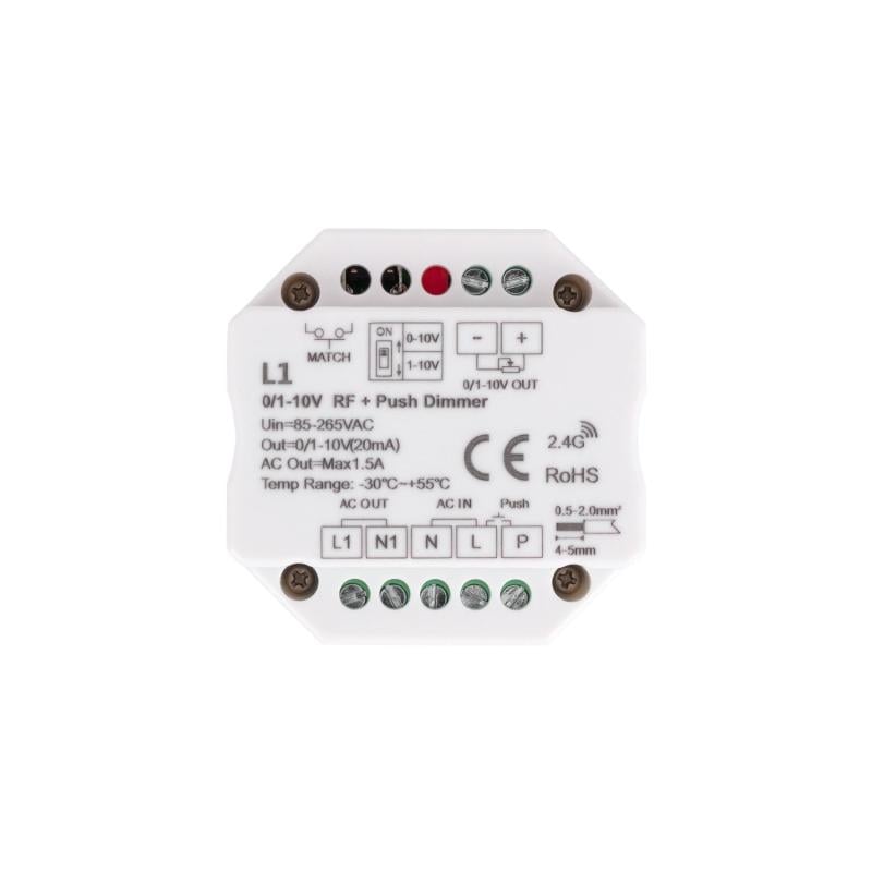 Regulador LED 0/1-10V RF/Pulsador