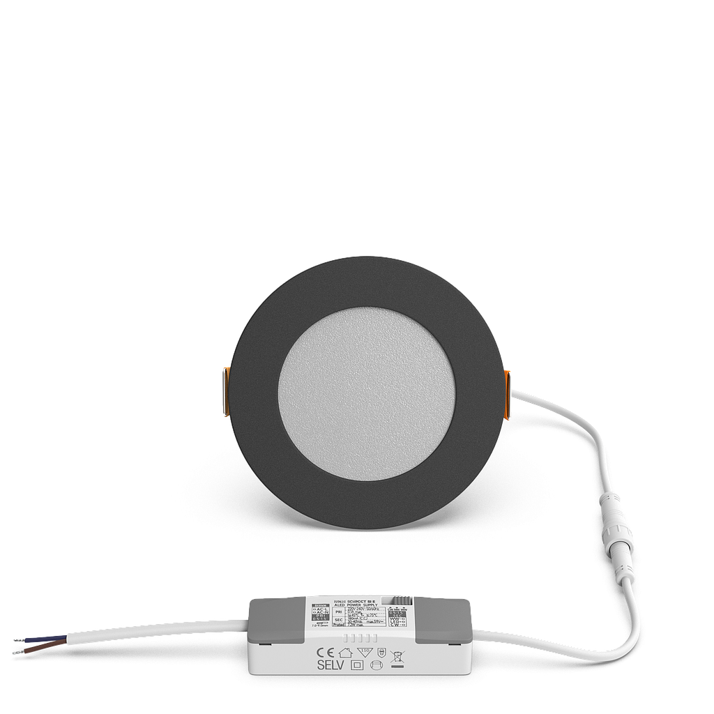 LED Slim Downlight - Luitbert 8W Negro