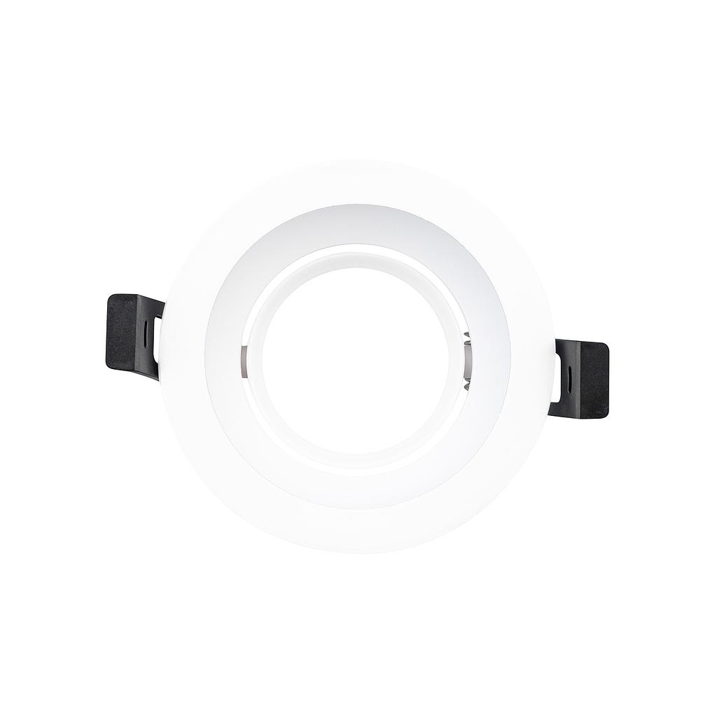
Marco orientable redondo para GU10 o modulo fuente LED blanco 