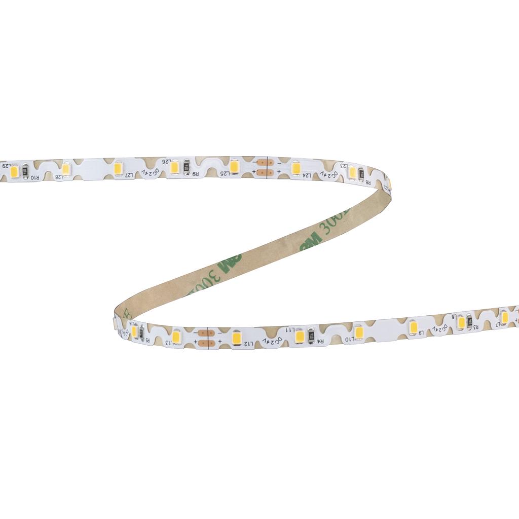 Tira LED SMD2835 24V, 60LEDs/m, 6W/m, 600lm/m, ancho 6mm, Corte 10cm, IP20, 10 metros