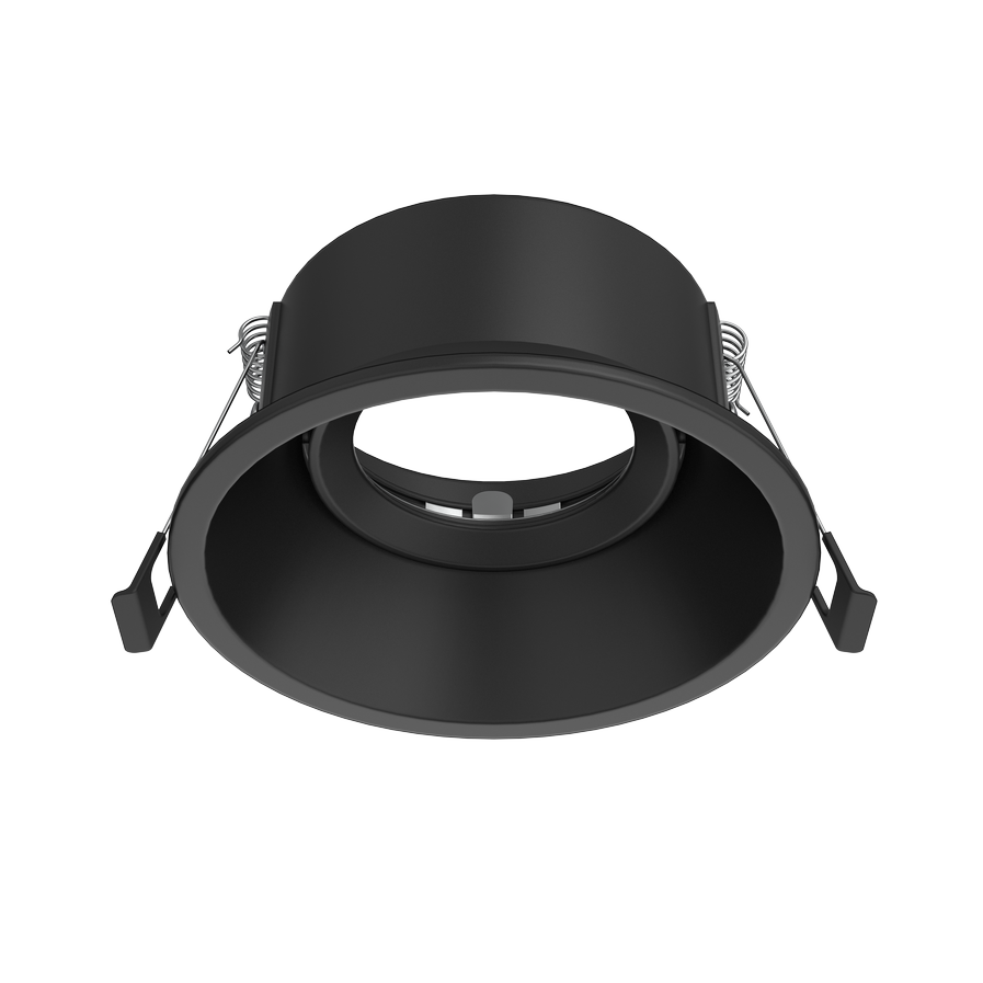 Aro circular profundo orientable DT010 para bombilla LED GU10 aluminio corte 85 Negro