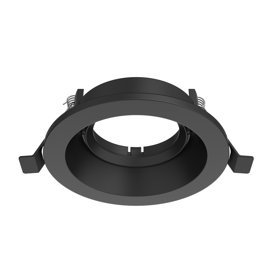 Aro circular profundo orientable DT011 para bombilla LED GU10 aluminio corte 75 Negro