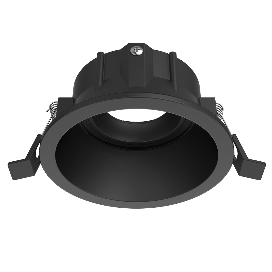 Aro circular profundo orientable DT012 para bombilla LED GU10 aluminio corte 90 Negro