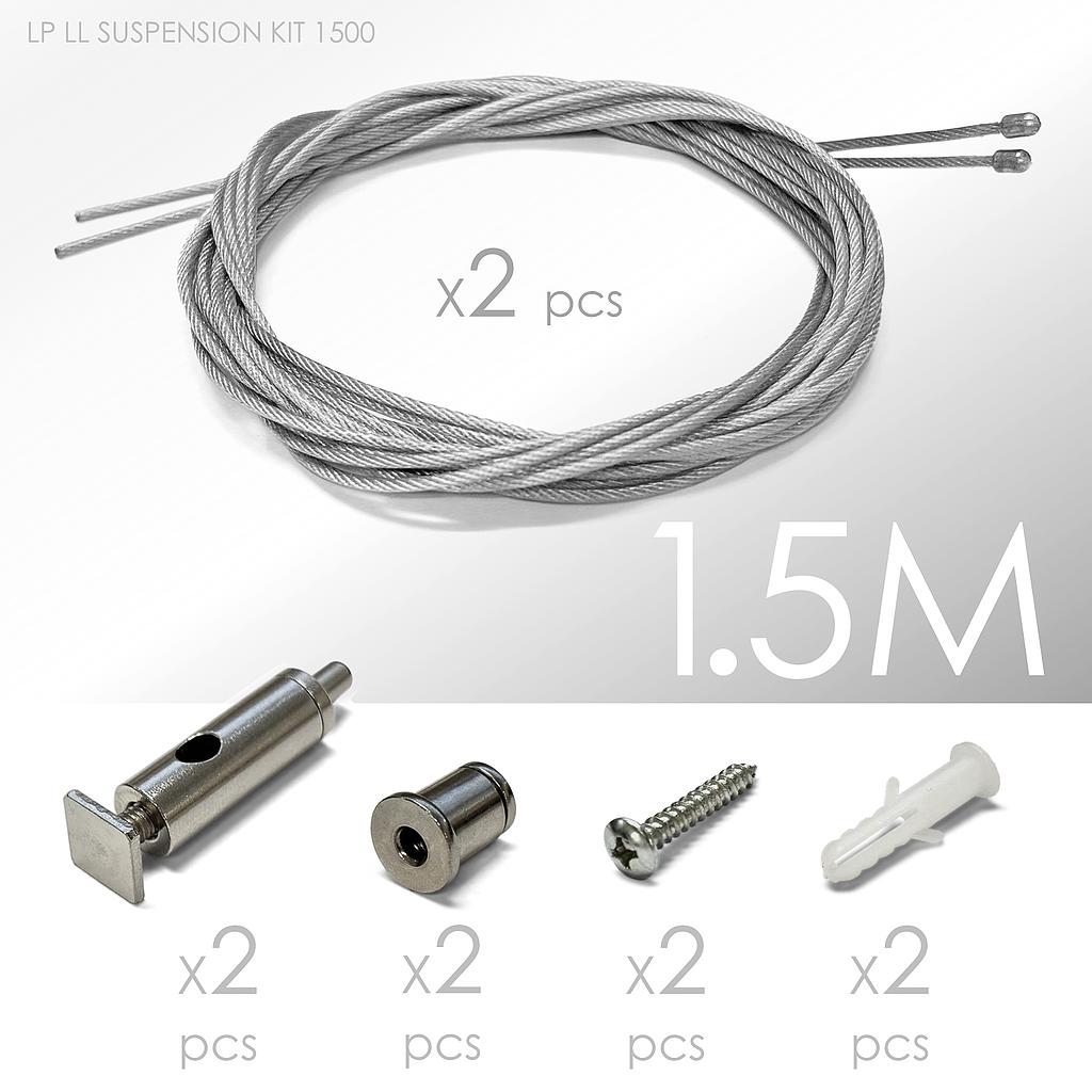 Kit de Suspensin 1,5m para luminarias lineales