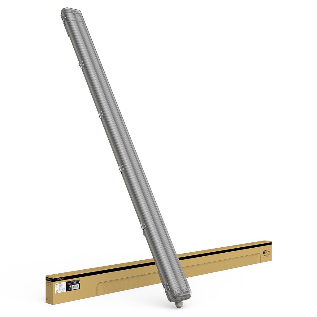 Pantalla estanca vaca sellada 1200mm 2x LED T8 G13