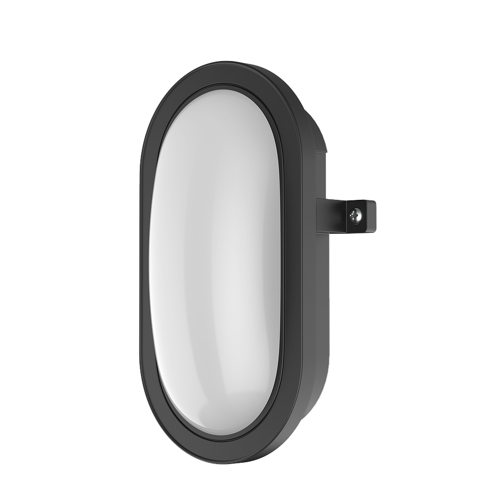 Aplique exterior bulkhead - Lambert Ovalado 12W Negro
