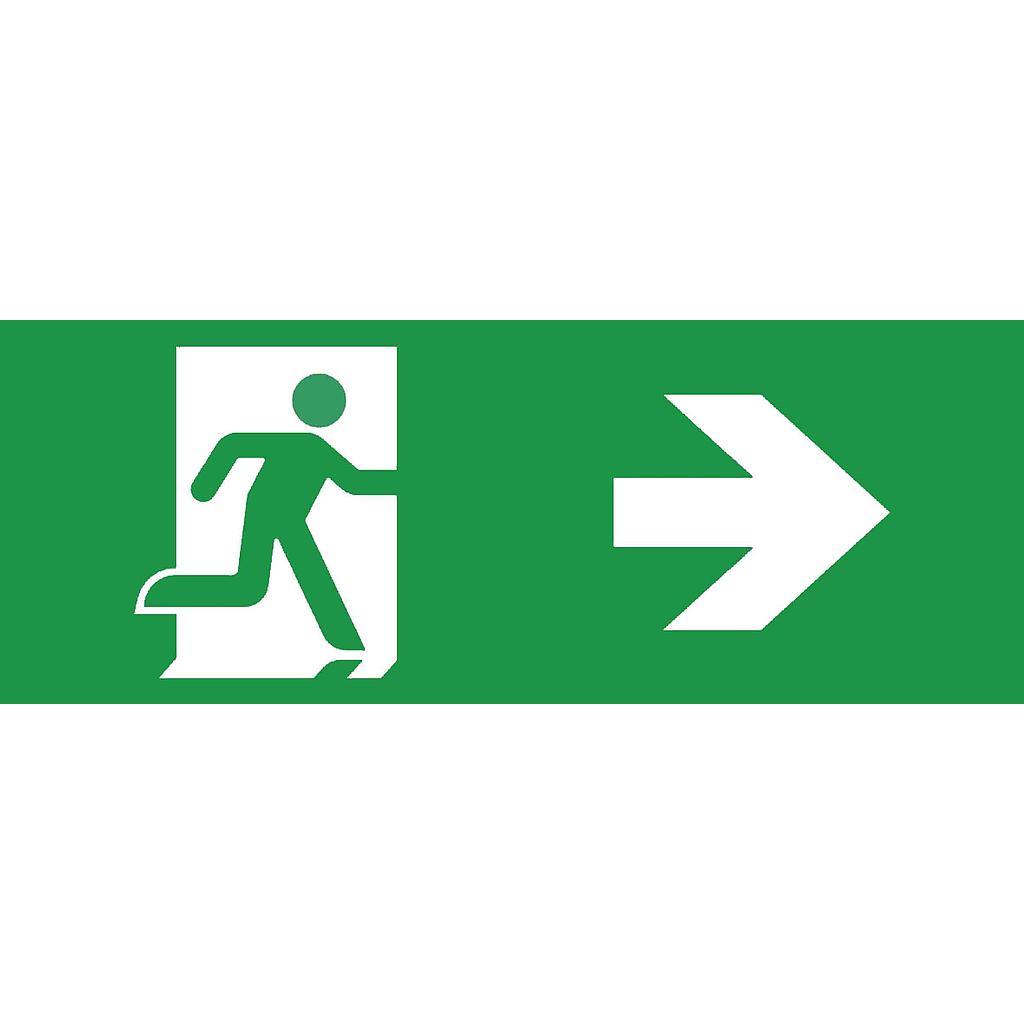 Cartel verde seal salida verde hacia derecha para emergencia bulkhead