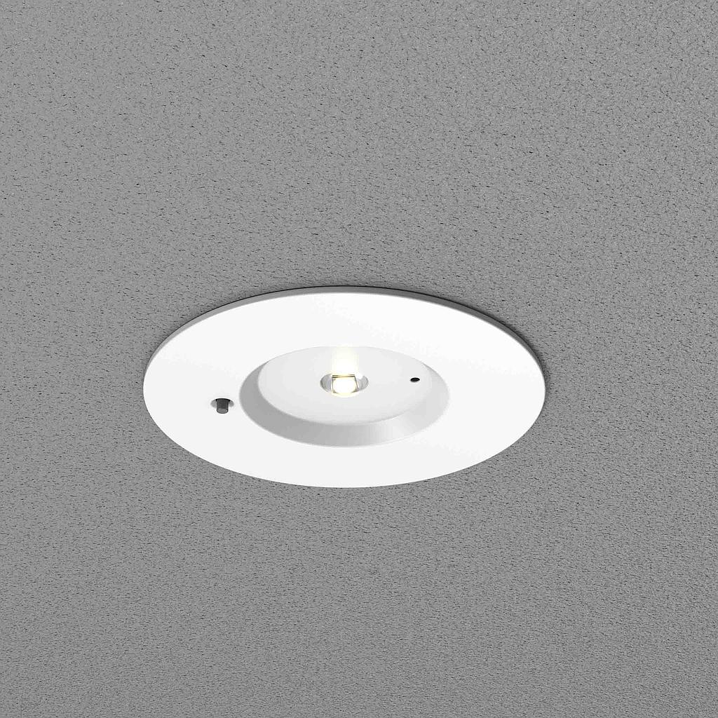 Downlight emergencia circular 100Lm CRI80 6500K AUTO-TEST 1 Hr.