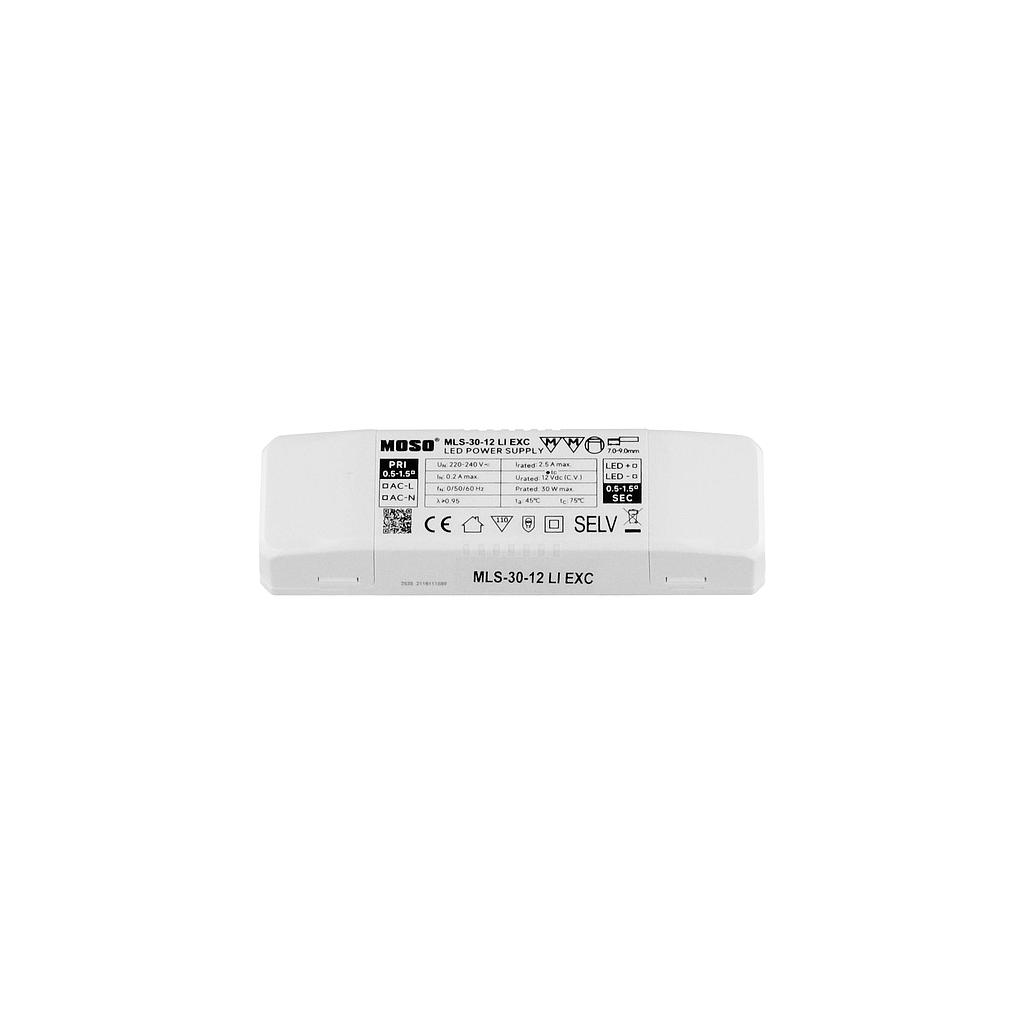 MOSO® Fuente de Alimentación LED Serie MLS 220-240V, IP20, 12V 30W