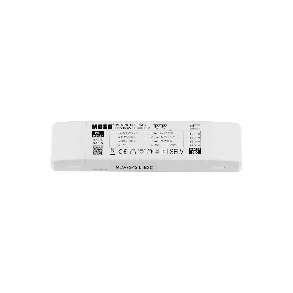MOSO® Fuente de Alimentación LED Serie MLS 220-240V, IP20, 12V 75W