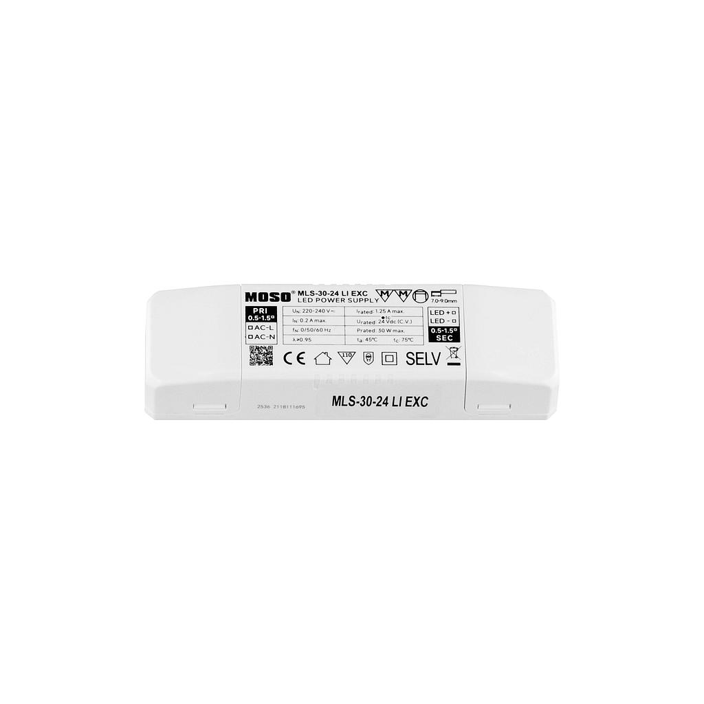 Fuente de Alimentación LED MOSO® Serie MLS 220-240V, IP20, 24V 30W