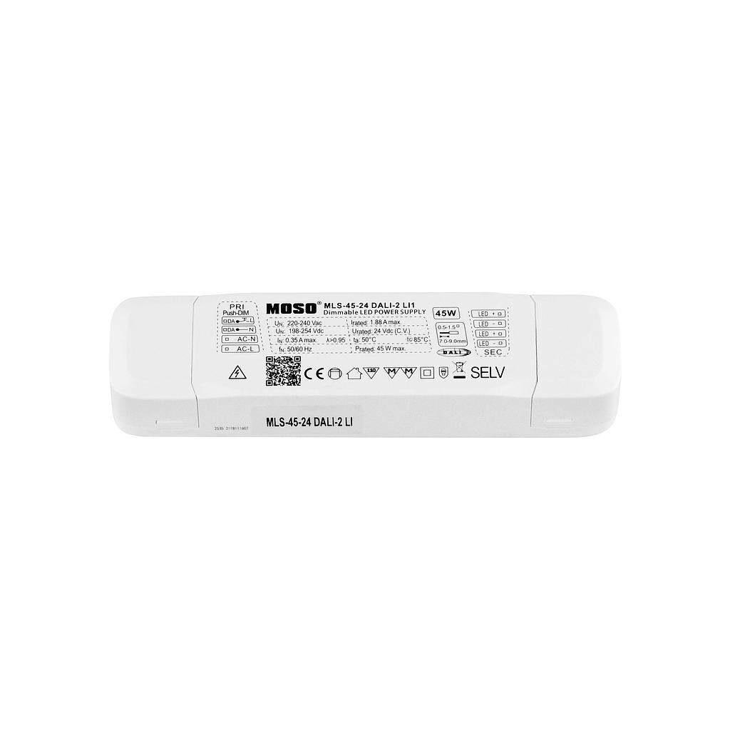 Fuente de Alimentación LED MOSO® Serie MLS DALI-2 220-240V, IP20, 24V 45W