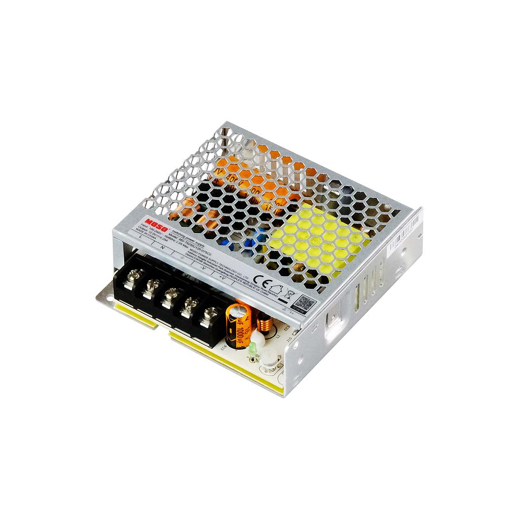 MOSO Fuente de Alimentación 100-240V, IP20, Salida CV 12V 75W,