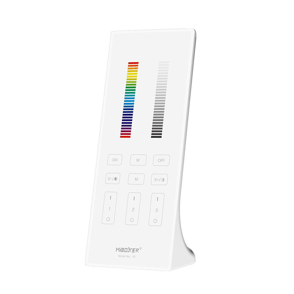Control Remoto LED RGB+CCT RF 2.4GHz 3 Zonas Blanco