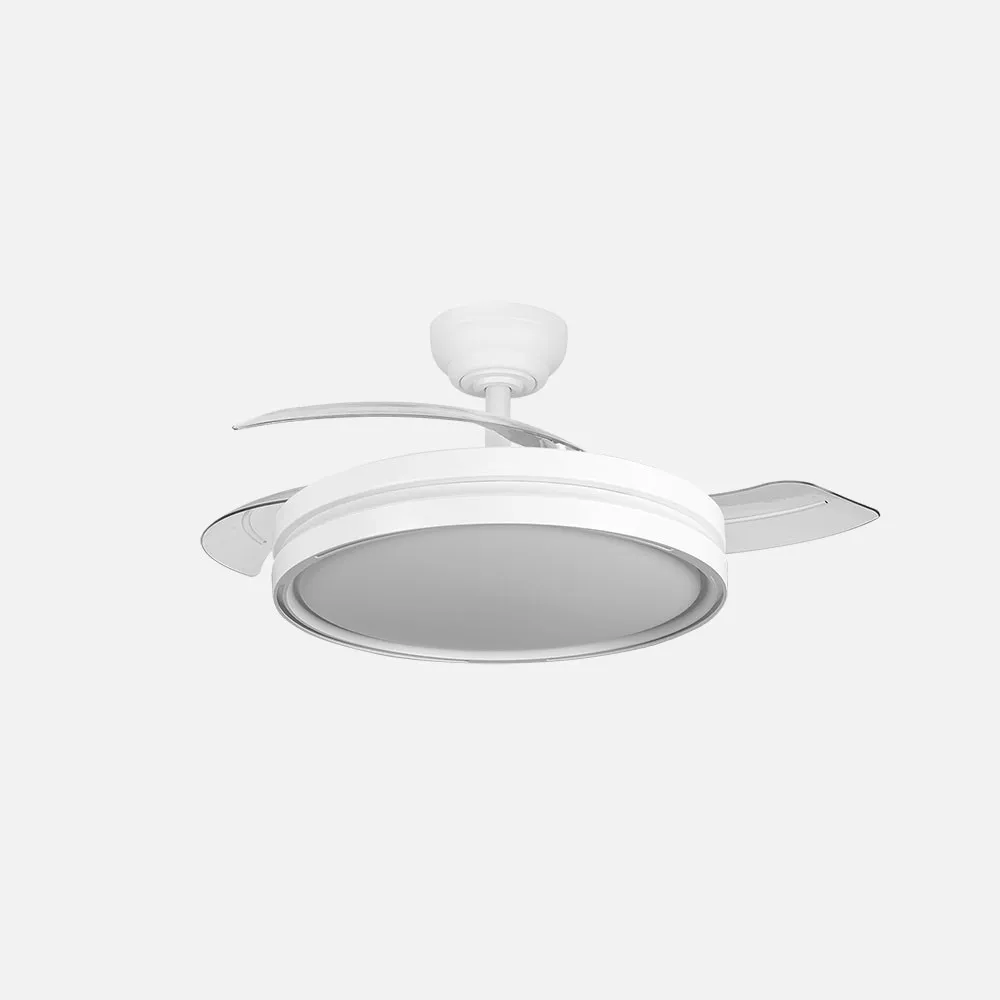 Ventilador DC Capitan 60W Blanco 3asp. 107d 6980lm 36x48/107cm 3col. remoto + memoria + temporizador + reg.intensidad