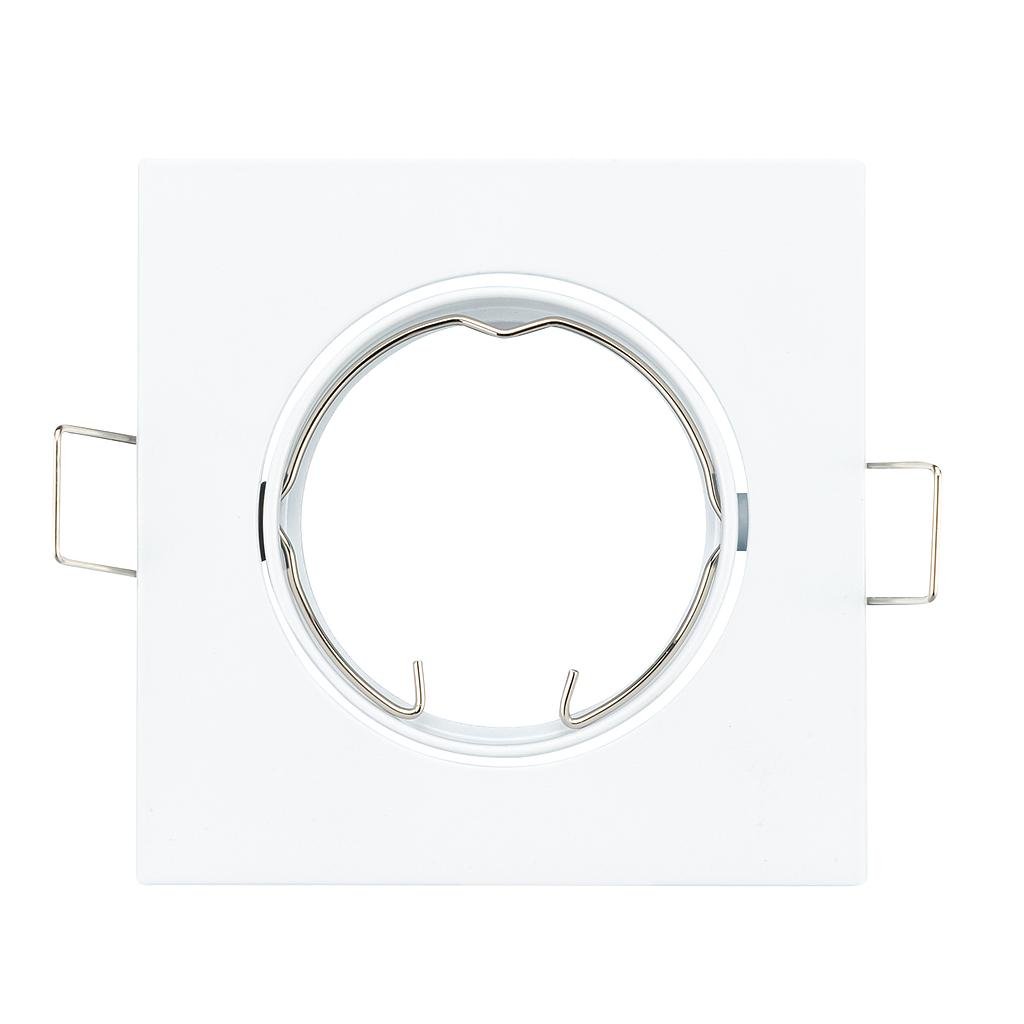 Aro cuadrado orientable para bombilla LED GU10 blanco