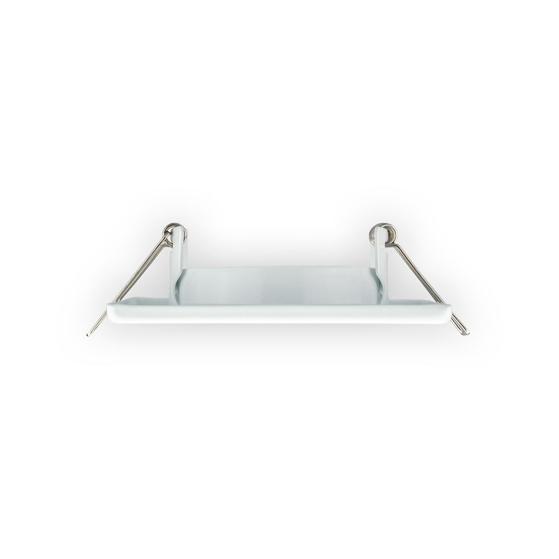 Aro orientable cuadrado blanco GU10