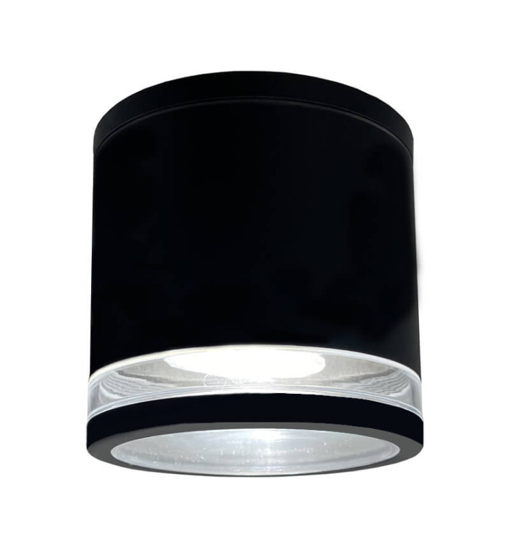 Aplique Techo LED Negro De Aluminio Para GU10 LED