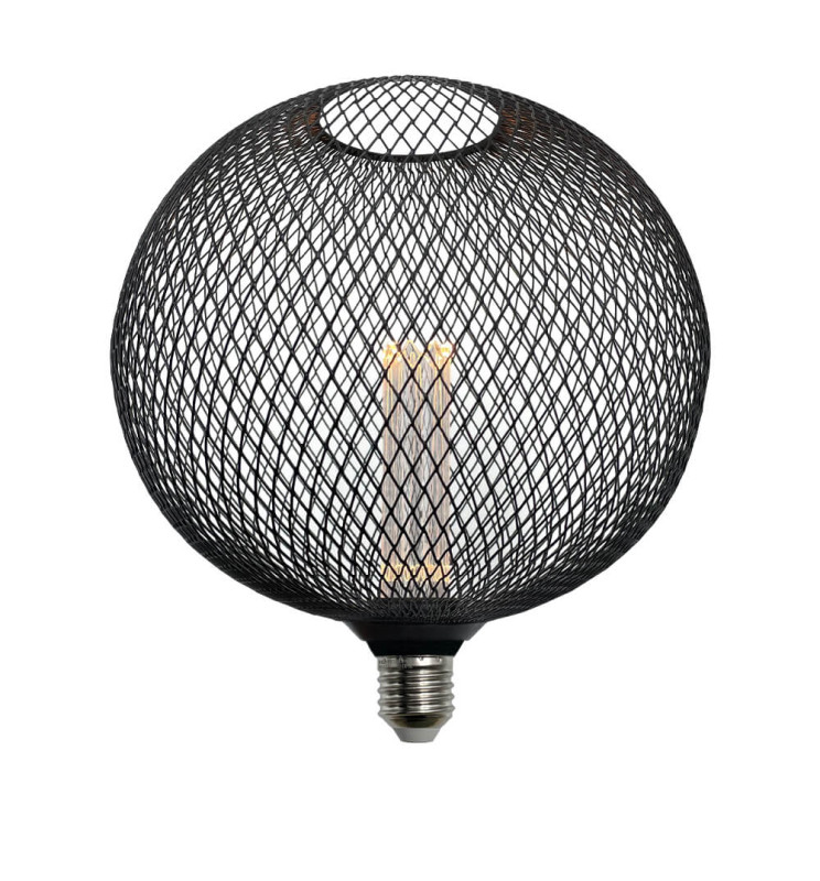 Bombilla circular E27 4w negro