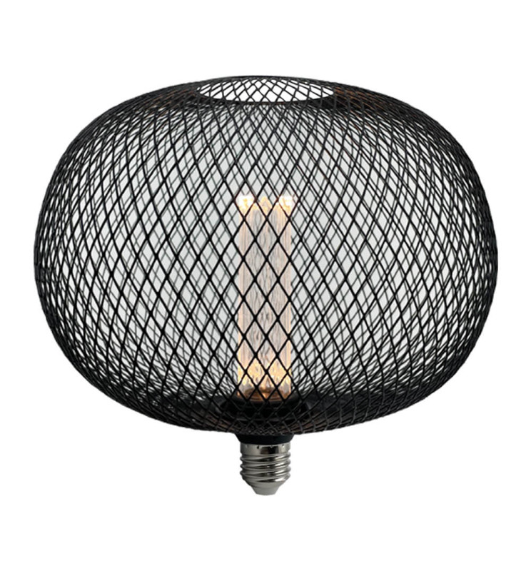 bombilla circular e27 negro
