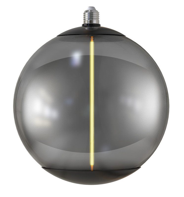 Bombilla LED Filamento Cristal Ahumado - 4W E27 - G250 - Ambar" 91187