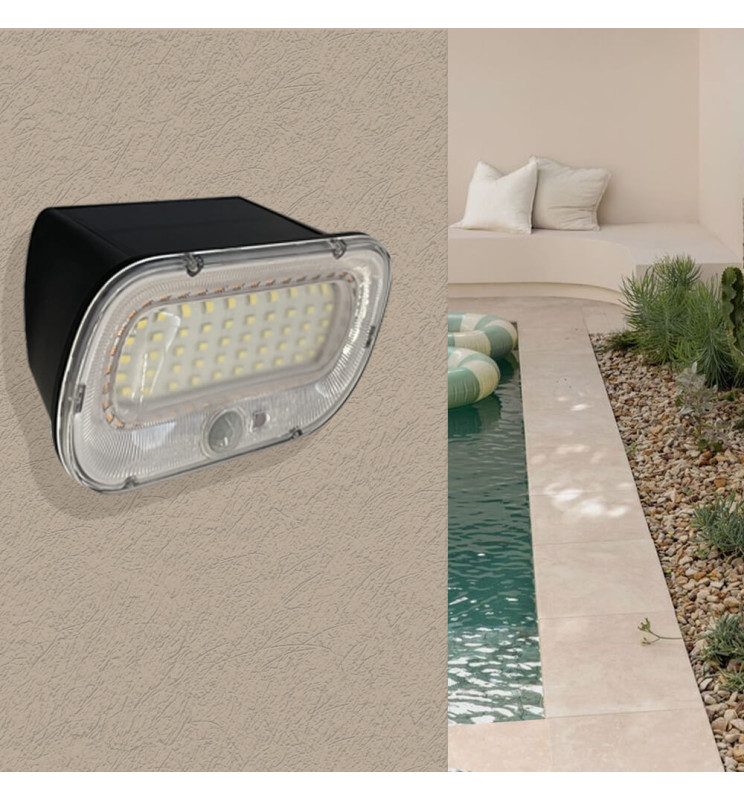 Aplique Solar RING Con Sensor De Presencia PIR - C