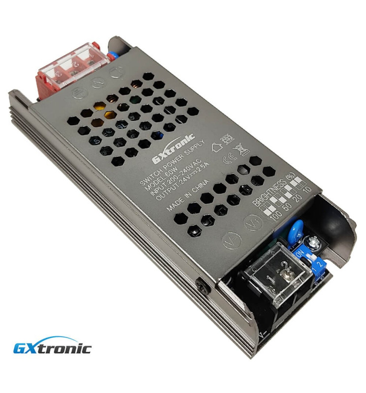 Fuente Alimentacin 24V 60W 2.5A - Aluminio IP20